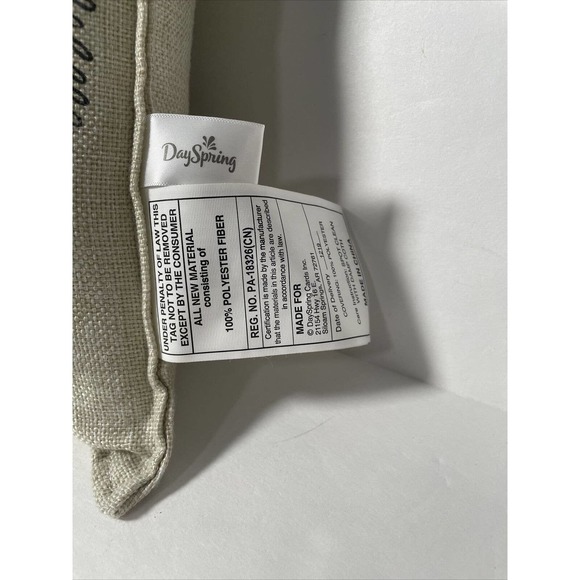 Day Spring LOVE ABOVE ALL Bible Verse Peter 4:8 Toss Decor Pillow 12x12 Wheat - Picture 2 of 4